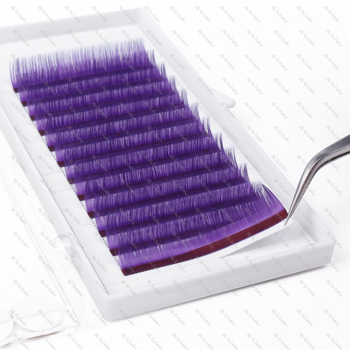 0.05mm C curl purple color eyelash extensions