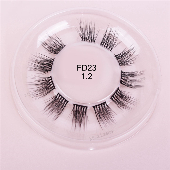 Individual Wispy Cluster Lashes Transparent band FD23